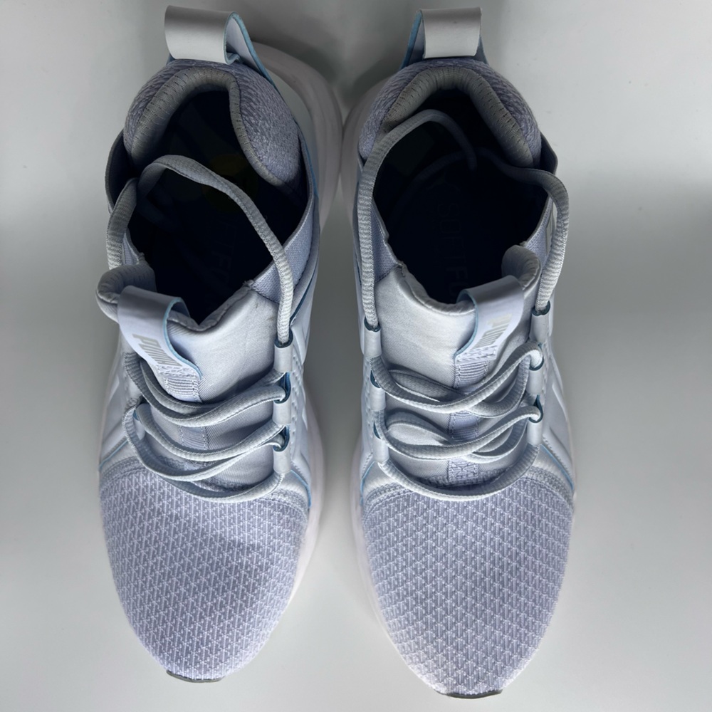 Puma Womens Enzo 190793-11 light blue Lace Up Low Top Comfort Sneaker sz 9